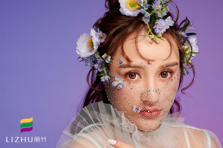 麗竹彩妝作品：清新靈動面紗造型