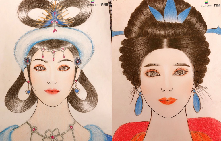 想學(xué)這些紙妝美人圖，快來(lái)廣西化妝培訓(xùn)學(xué)校