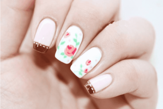 田園玫瑰花美甲教程，和南寧美甲培訓(xùn)班一起學(xué)
