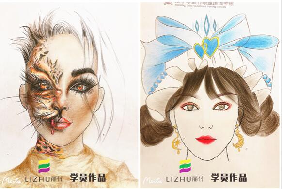 紙妝美人圖，實力演繹廣西學(xué)化妝哪家好