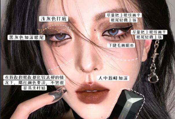 惡女反叛黑巧煙熏妝容，和廣西南寧彩妝學(xué)校學(xué)習(xí)吧