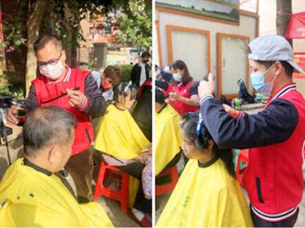 廣西專業(yè)美發(fā)學校義務理發(fā)活動