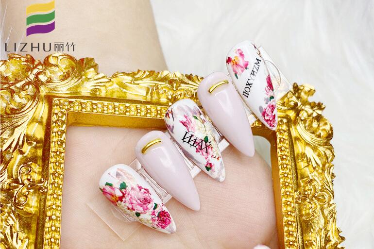 復古玫瑰花美甲，南寧美甲師培訓班作品