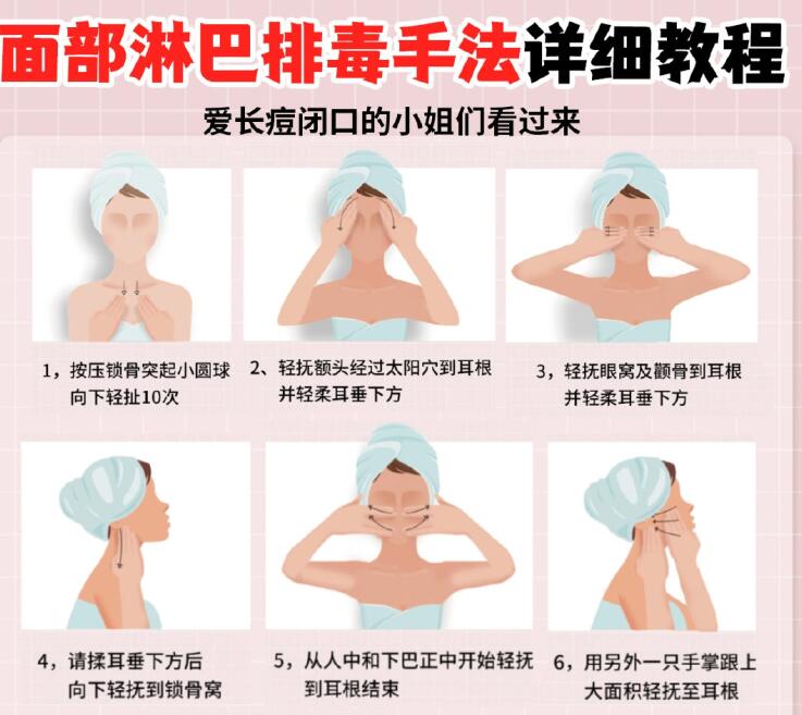面部淋巴排毒教程，南寧美容教程分享
