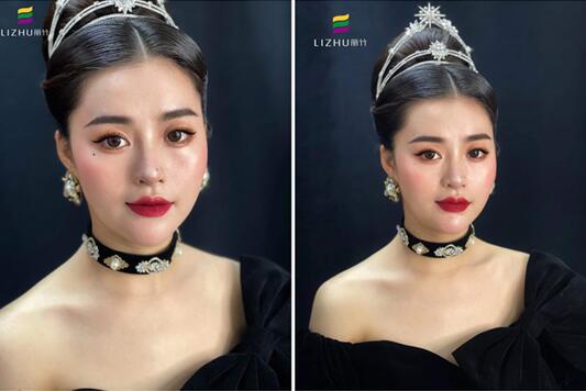 韓系名媛造型 ，南寧網(wǎng)紅化妝培訓(xùn)作品