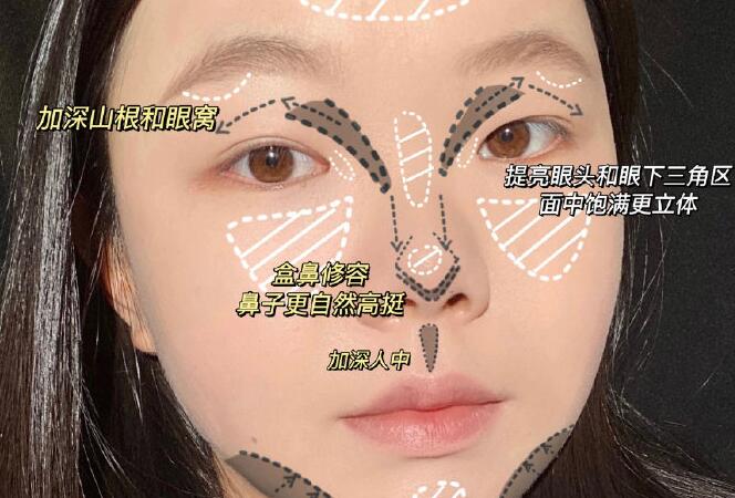 不同臉型修容教程，廣西彩妝師學(xué)習(xí)分享