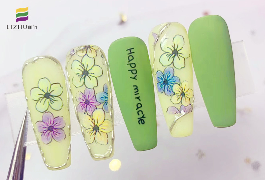 綠色系美甲推薦，廣西美甲網(wǎng)紅分享