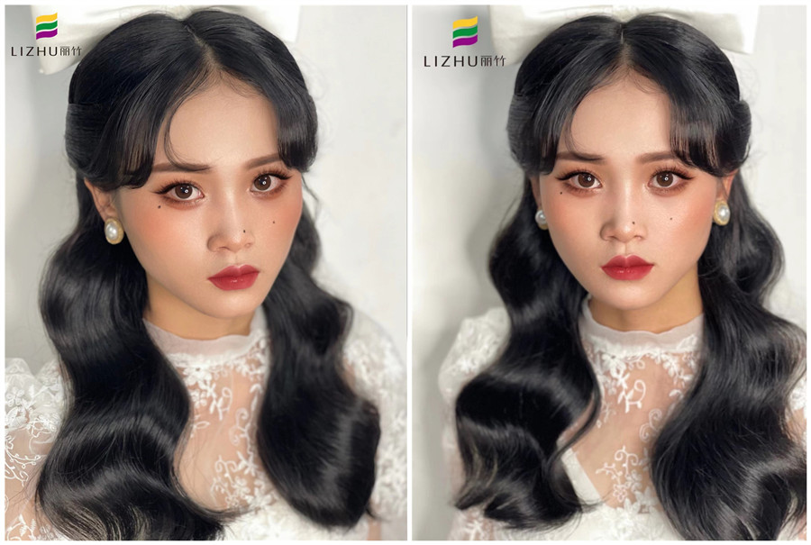 甜美裸妝新娘造型，廣西彩妝造型學(xué)校新娘作品