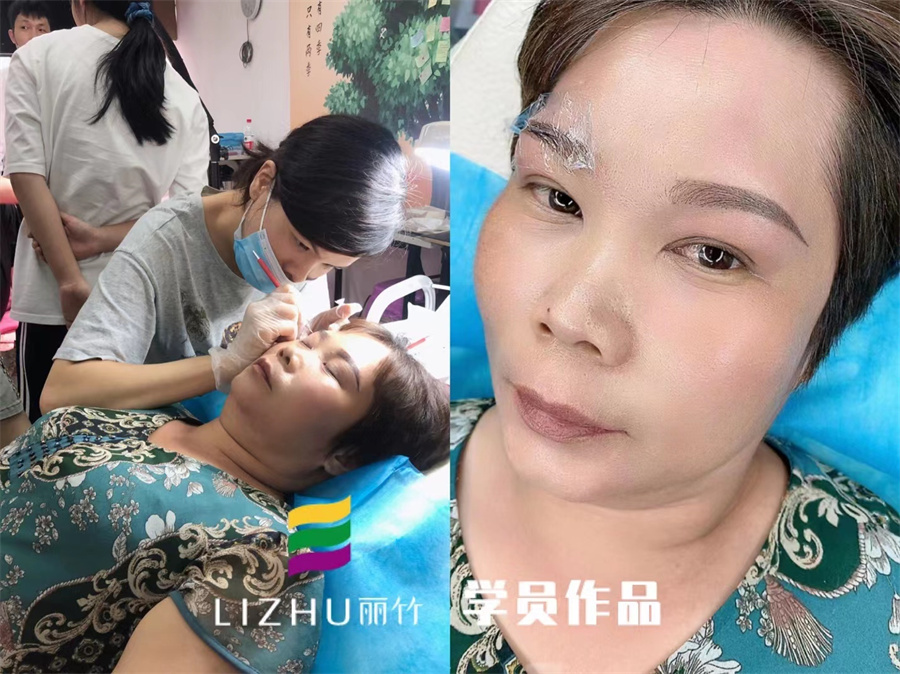 野生線條眉欣賞，南寧紋繡培訓(xùn)學(xué)校學(xué)員作品