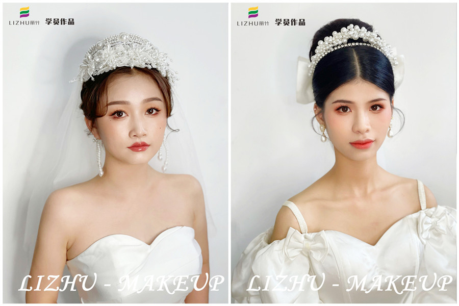 時(shí)尚新娘系列圖片，廣西南寧化妝學(xué)校新娘妝作品