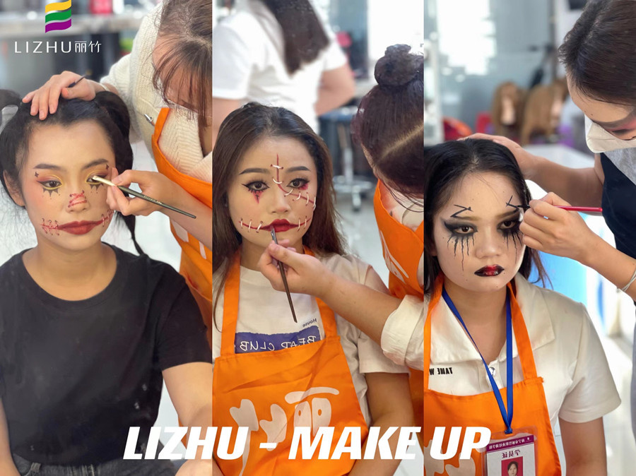 萬圣節(jié)妝容，廣西化妝培訓(xùn)創(chuàng)意妝作品