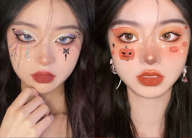 可愛萬圣妝容圖片，南寧美妝造型學(xué)校整理分享
