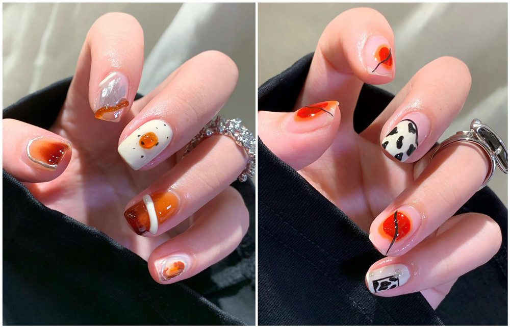 鴛鴦撞色美甲，廣西美甲學校十大名校分享