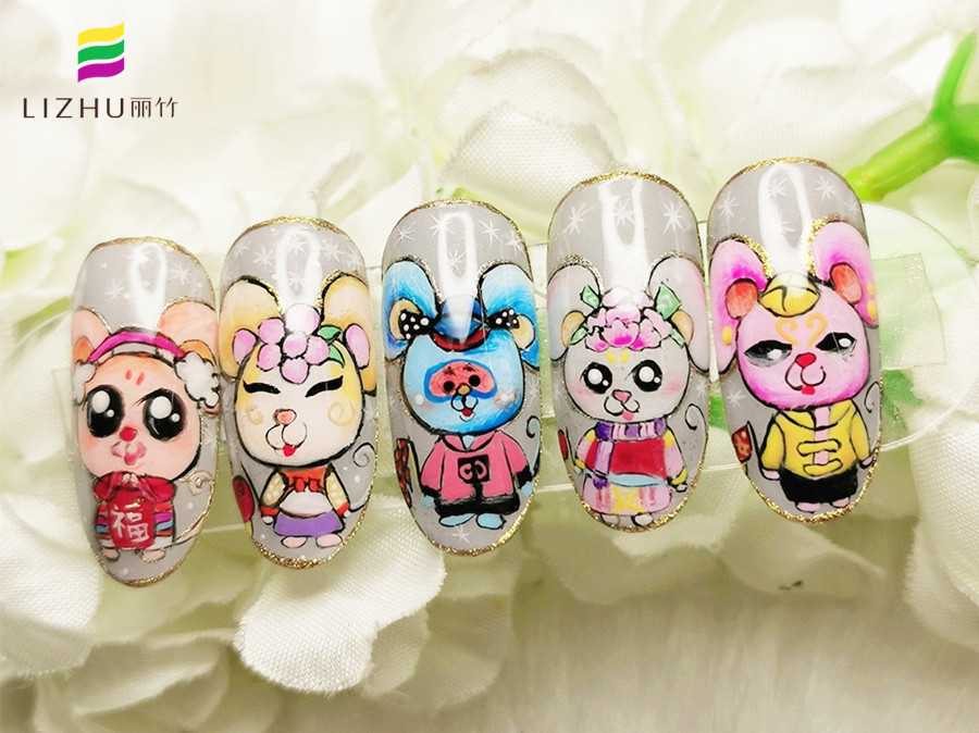 卡通美甲作品展實力，告訴你廣西美甲培訓(xùn)學(xué)校學(xué)多久？