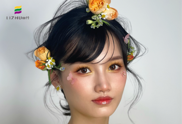 森系鮮花造型，廣西美妝技術(shù)學(xué)校作品