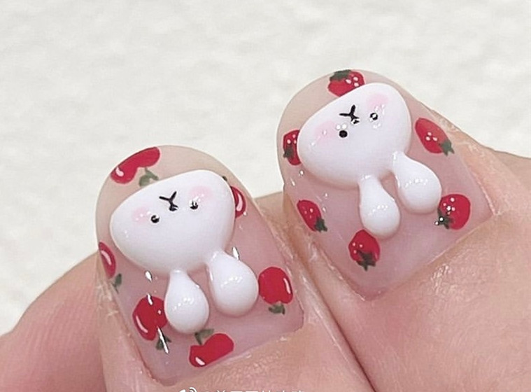 卡通立體美甲，學(xué)美甲到廣西麗竹學(xué)校