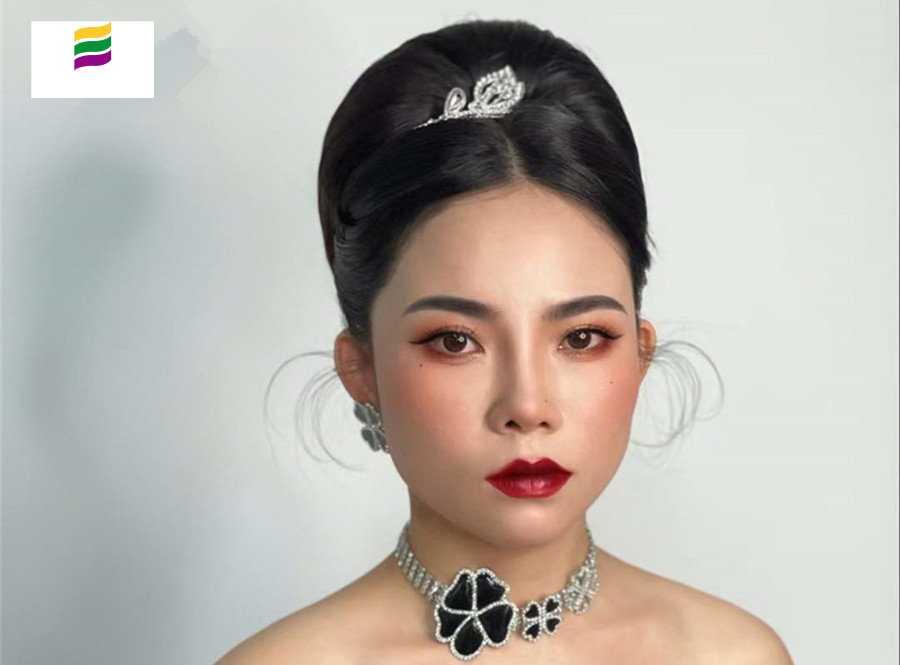 赫本新娘造型，廣西培訓化妝寫真