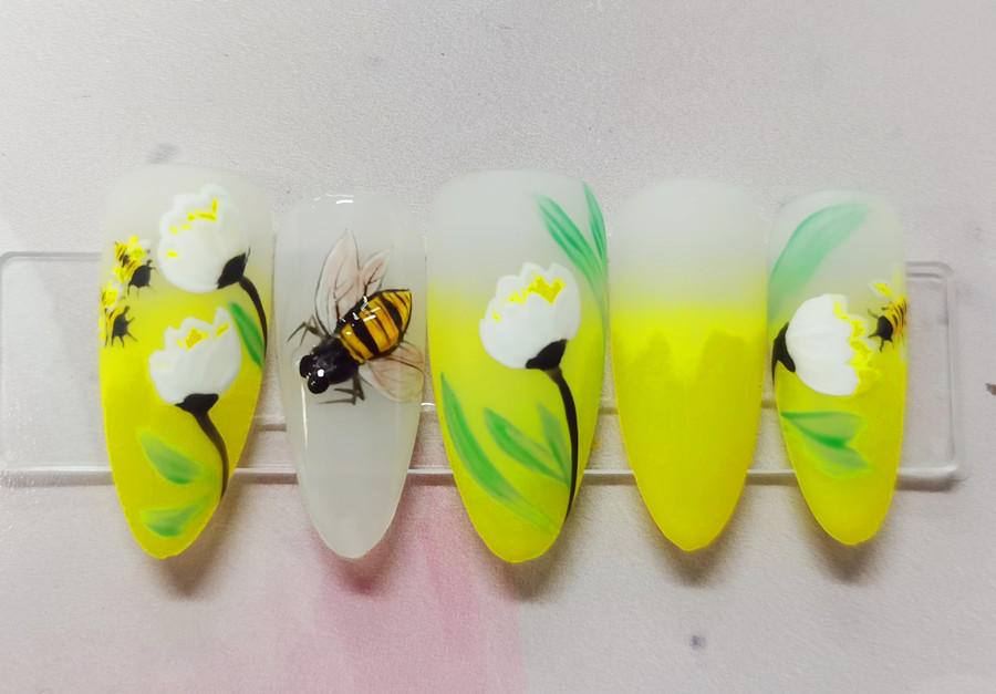 馬卡龍美甲，廣西美甲培訓學員作品