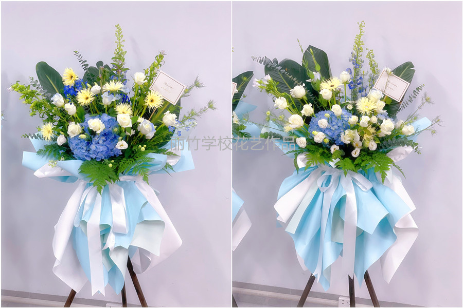 韓系開業(yè)花籃，廣西花藝職業(yè)技術(shù)學(xué)校作品