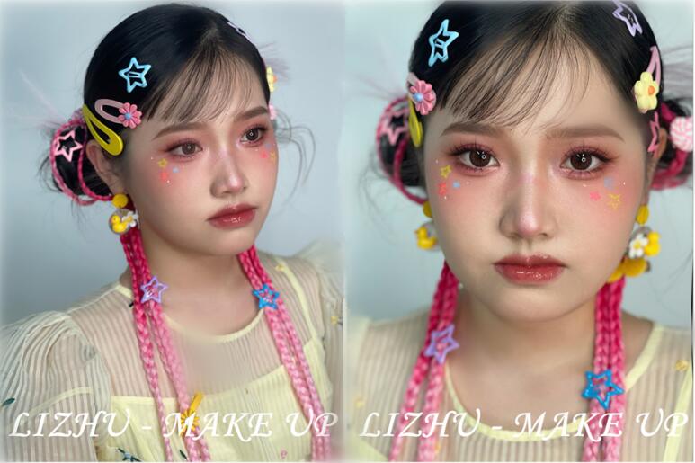 多巴胺妝容造型，廣西化妝彩妝培訓作品