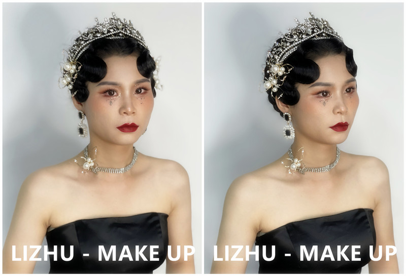 復(fù)古手推波造型，廣西新娘寫真培訓(xùn)