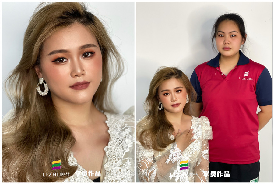 泰式披發(fā)造型，南寧化妝培訓(xùn)學(xué)員作品