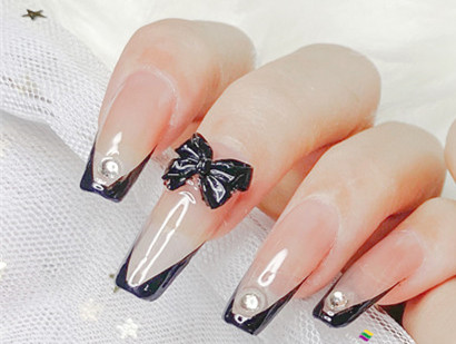 法式腮紅美甲&蝴蝶結法式美甲，南寧美甲學徒必學款式