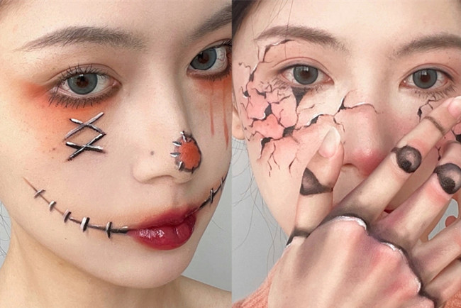 萬圣節(jié)可愛妝容，廣西創(chuàng)意妝容造型