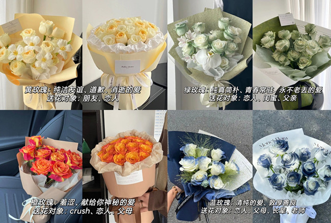 不同顏色的玫瑰代表的寓意，南寧學(xué)花藝插花