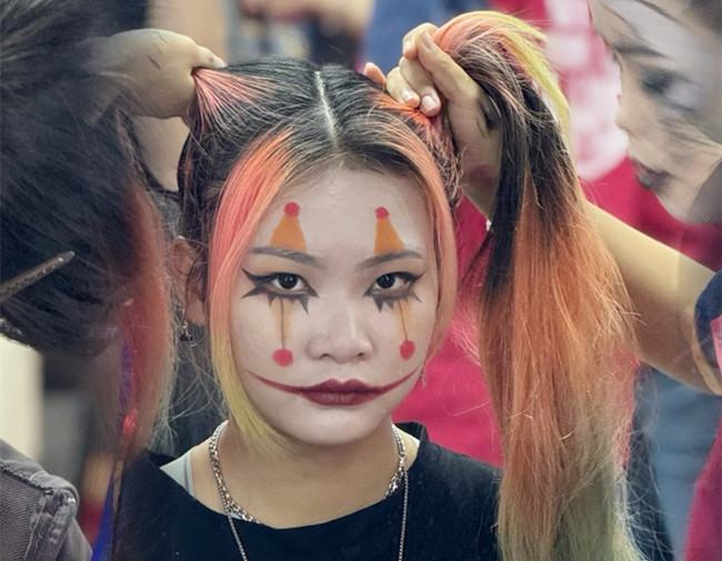 萬圣節(jié)妝容圖片，南寧化妝彩妝造型培訓學校作品