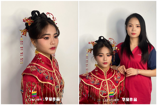 新中式新娘，實(shí)力演繹廣西學(xué)化妝去哪里？