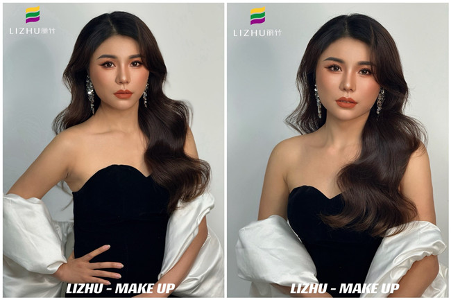 輕泰披發(fā)造型，廣西學(xué)化妝寫真拍攝作品