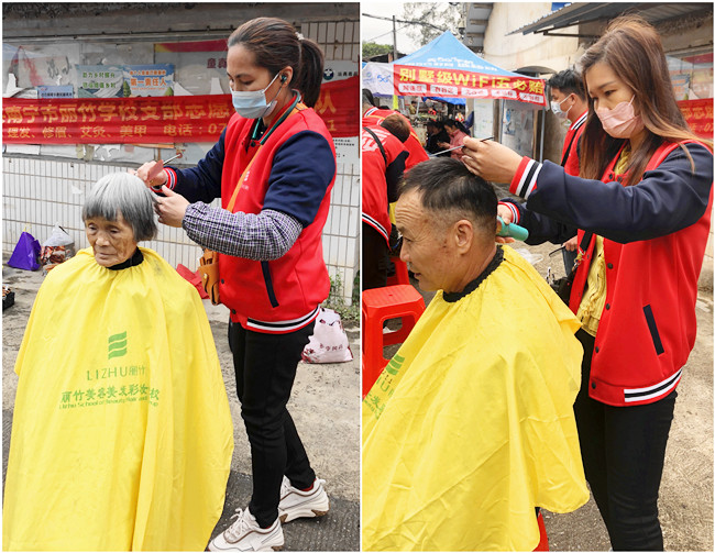 不懼寒冷！南寧美發(fā)職業(yè)技術學校志愿者進行外出實踐