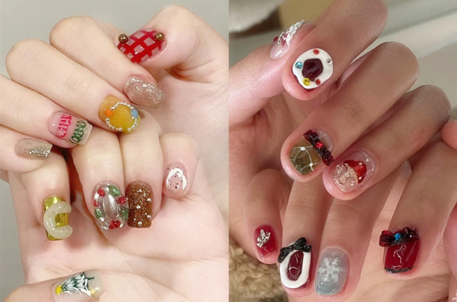 網(wǎng)紅圣誕美甲圖片，南寧美甲師傾情推薦