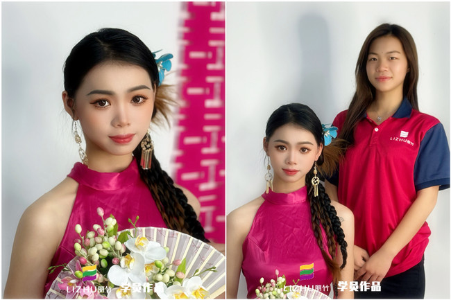 新中式晨袍造型，廣西學(xué)化妝高彩培訓(xùn)作品