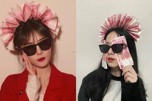  新娘簪錢(qián)花創(chuàng)意拍照，廣西彩妝寫(xiě)真分享