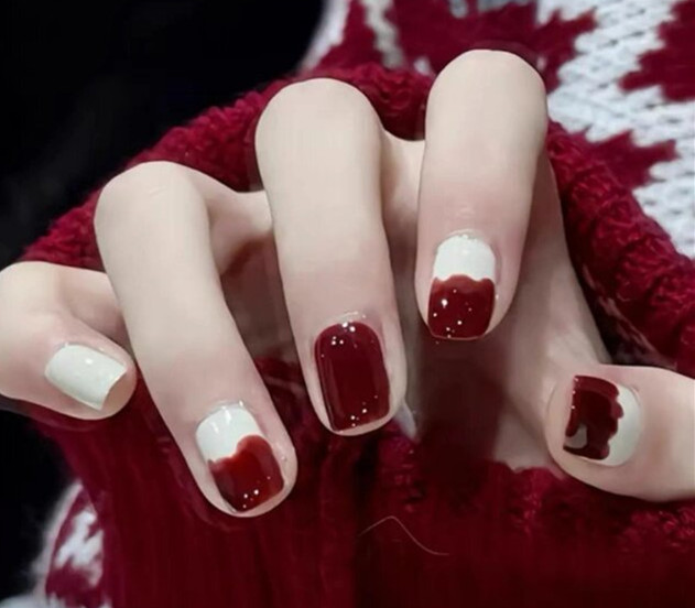 新年紅色美甲，南寧美甲款式造型學校