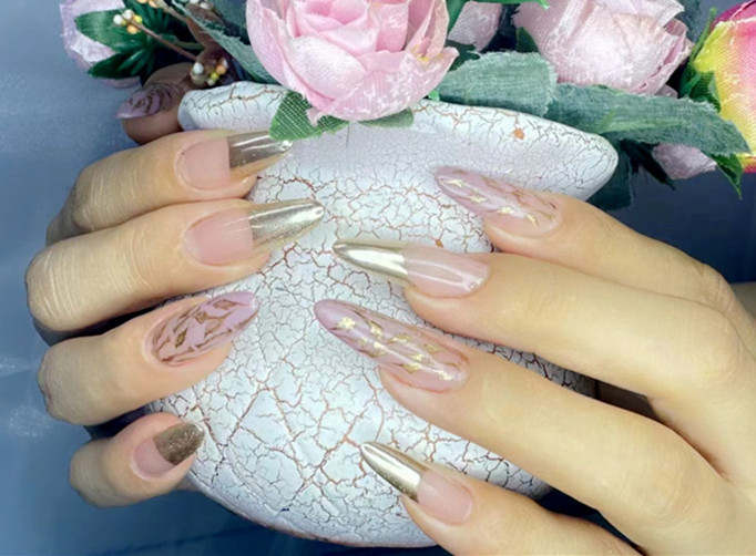 國(guó)風(fēng)金竹美甲 ，南寧美甲師職校分享教程