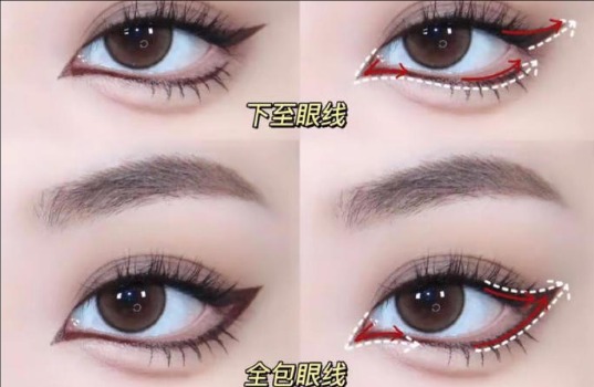 不同部位貓眼眼線教程，南寧化妝技術(shù)專業(yè)學(xué)校分享