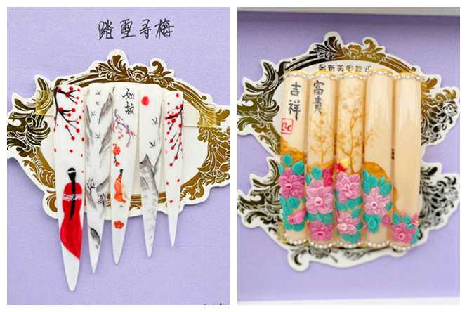 適合新年的國(guó)風(fēng)美甲，廣西職業(yè)教育學(xué)員作品展示