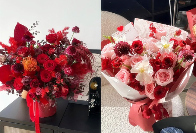 不落俗套新年紅色花束，南寧花藝師學校推薦
