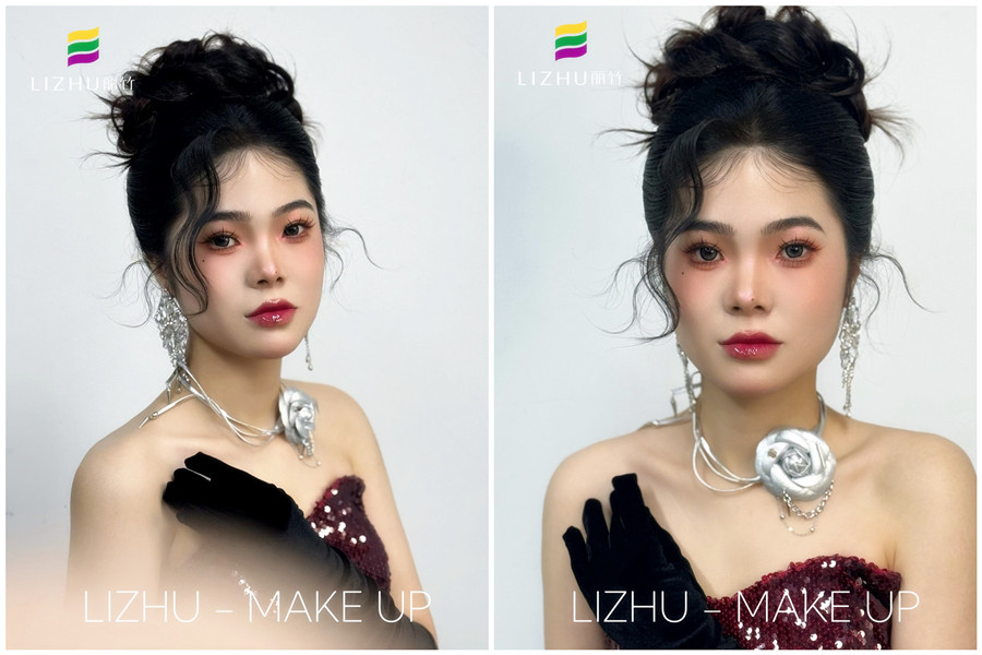  千金禮服造型，廣西學(xué)彩妝造型影樓作品