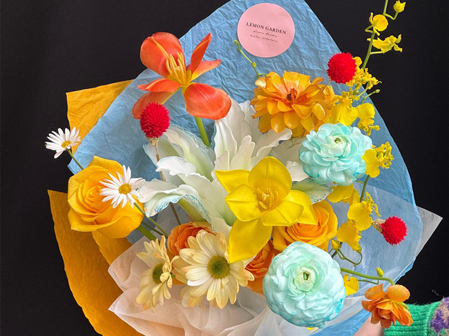 冰淇淋春日花束，南寧花藝插花鮮花學校浪漫分享