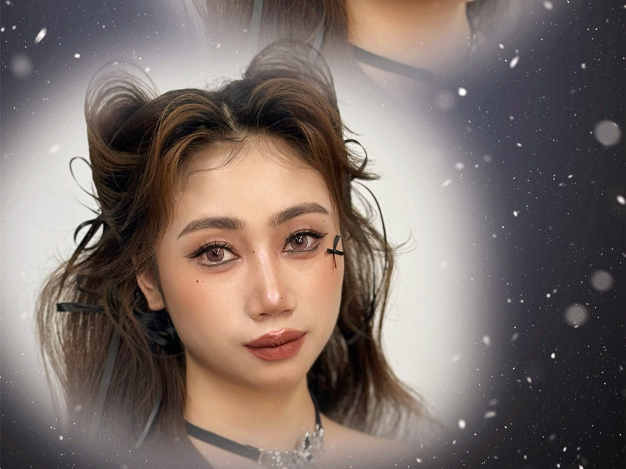 復(fù)古貓耳造型，廣西彩妝培訓(xùn)推薦