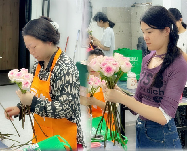 螺旋花束的教程，南寧花藝師學校分享