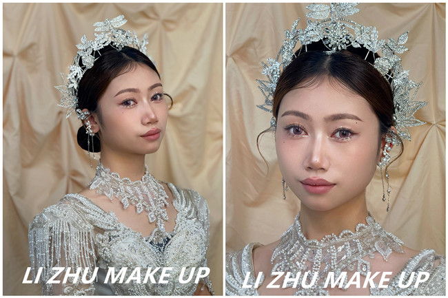 輕奢時(shí)尚新娘造型，廣西化妝學(xué)校前十作品欣賞