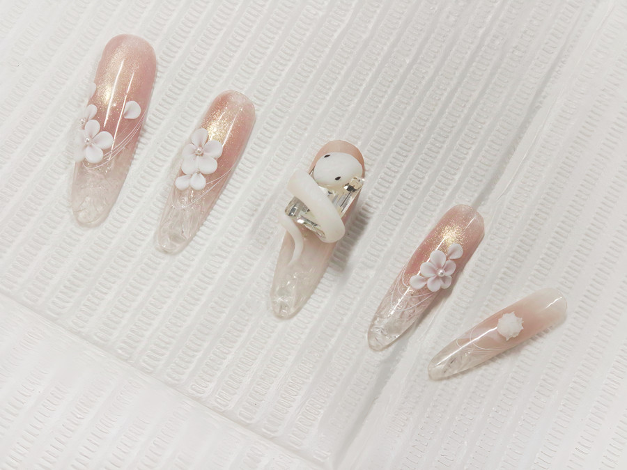 琉璃雕花美甲，廣西美甲工作室受歡迎的款式