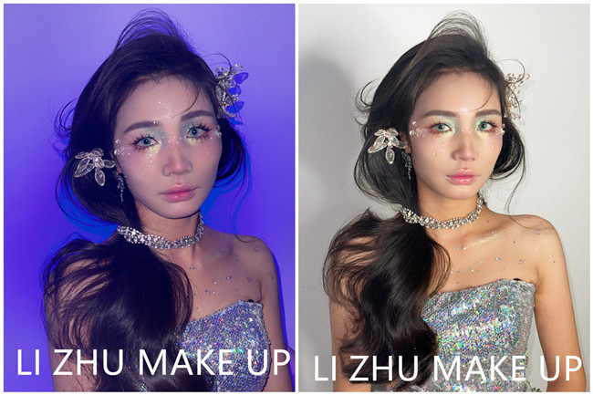 碎鉆眼淚妝，南寧化妝培訓(xùn)興趣作品