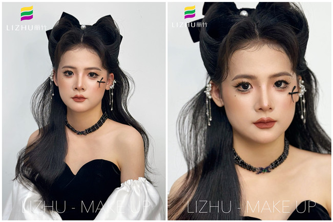 復(fù)古貓耳造型，南寧化妝培訓(xùn)中心課堂作品