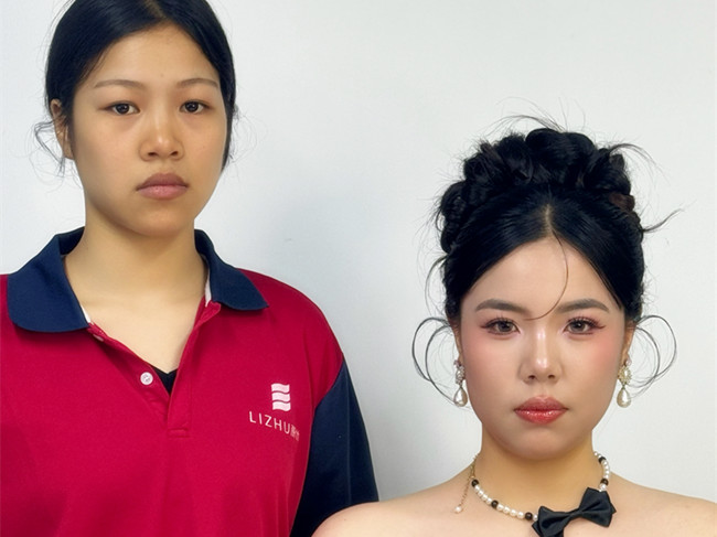 千金禮服造型，廣西美妝彩妝訓(xùn)練學(xué)員畢業(yè)作品
